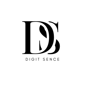 Black Personal Name Initials Typography Logo Design